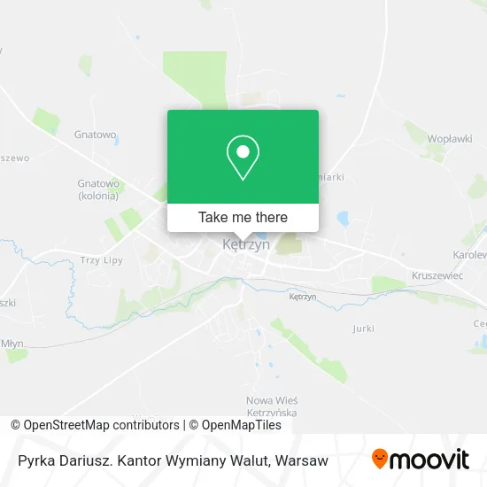 Карта Pyrka Dariusz. Kantor Wymiany Walut