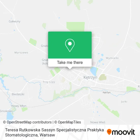 Карта Teresa Rutkowska Sassyn Specjalistyczna Praktyka Stomatologiczna