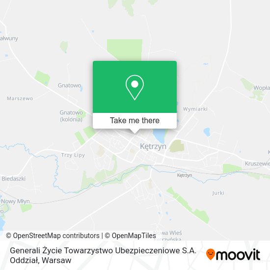 Generali Życie Towarzystwo Ubezpieczeniowe S.A. Oddział map