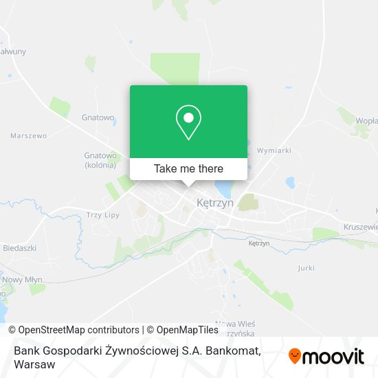 Bank Gospodarki Żywnościowej S.A. Bankomat map