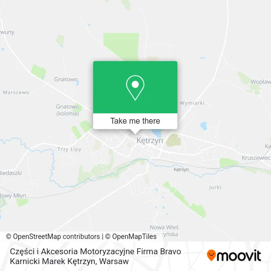 Карта Części i Akcesoria Motoryzacyjne Firma Bravo Karnicki Marek Kętrzyn