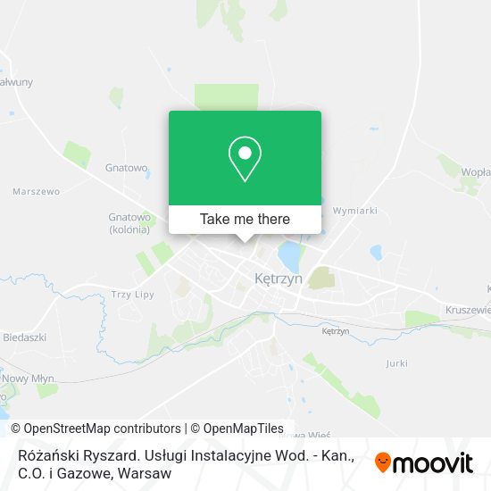 Różański Ryszard. Usługi Instalacyjne Wod. - Kan., C.O. i Gazowe map