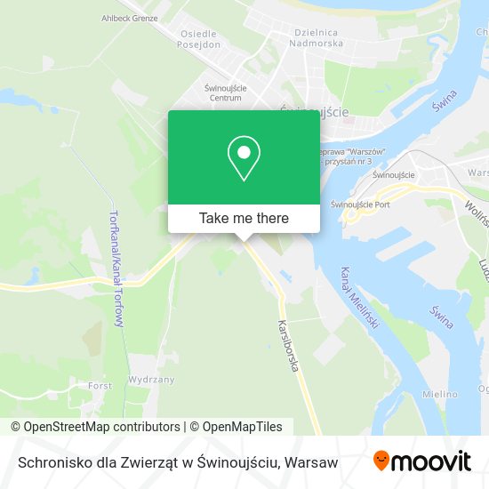 Schronisko dla Zwierząt w Świnoujściu map