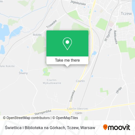 Świetlica i Biblioteka na Górkach, Tczew map