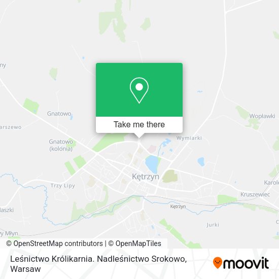 Leśnictwo Królikarnia. Nadleśnictwo Srokowo map