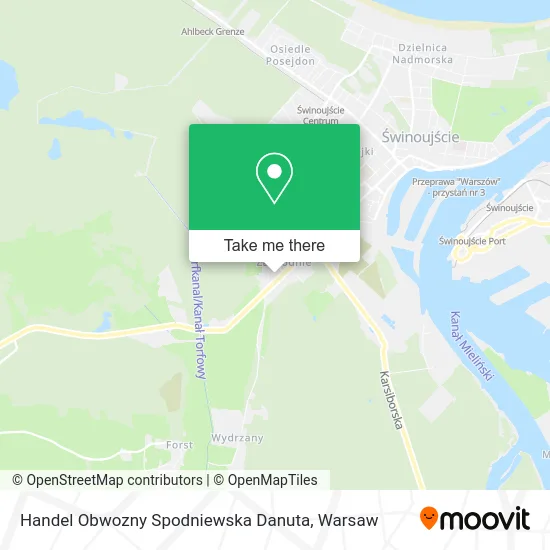 Карта Handel Obwozny Spodniewska Danuta