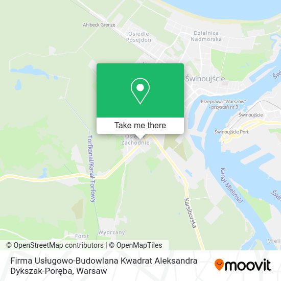 Firma Usługowo-Budowlana Kwadrat Aleksandra Dykszak-Poręba map