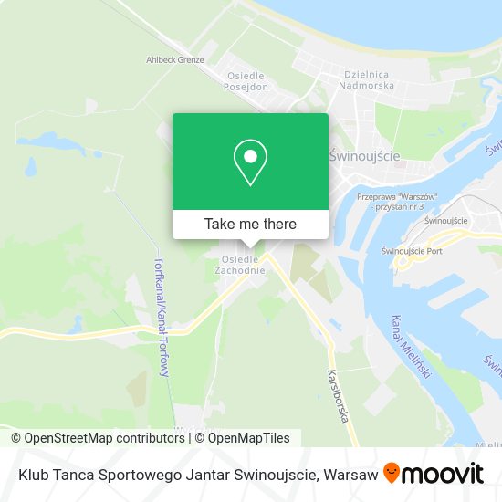 Карта Klub Tanca Sportowego Jantar Swinoujscie