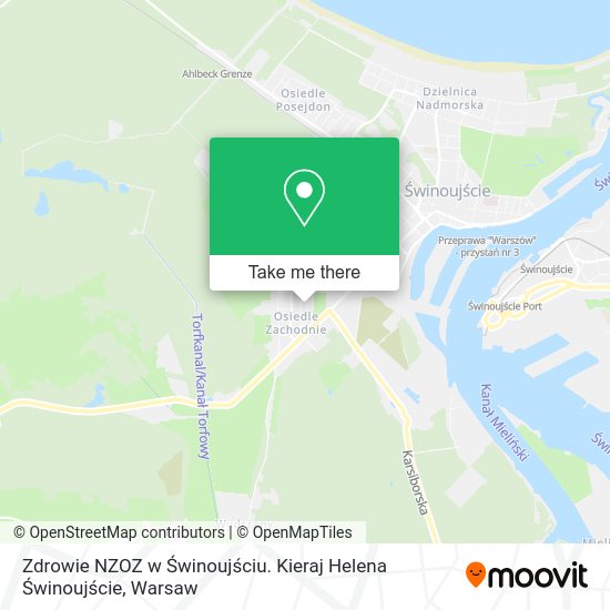 Zdrowie NZOZ w Świnoujściu. Kieraj Helena Świnoujście map