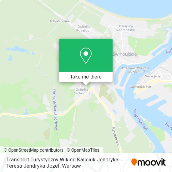 Карта Transport Turystyczny Wiking Kaliciuk Jendryka Teresa Jendryka Jozef