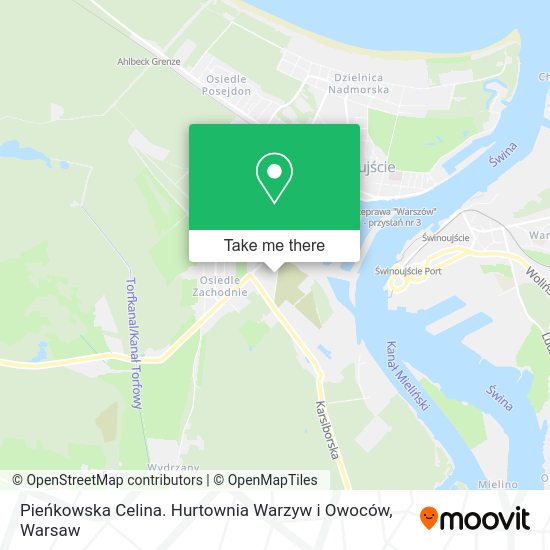 Pieńkowska Celina. Hurtownia Warzyw i Owoców map