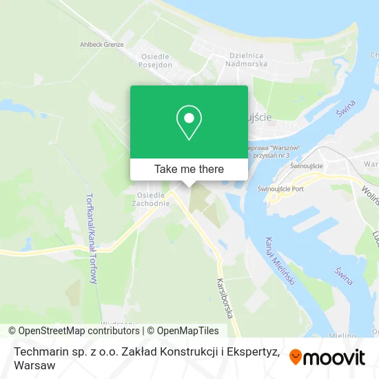 Карта Techmarin sp. z o.o. Zakład Konstrukcji i Ekspertyz
