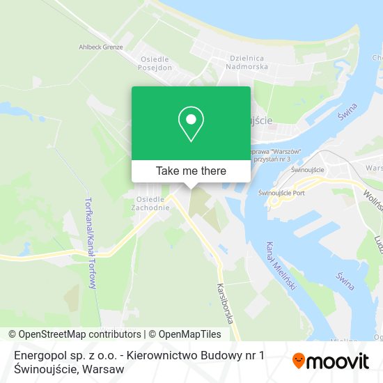 Energopol sp. z o.o. - Kierownictwo Budowy nr 1 Świnoujście map