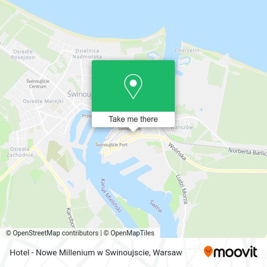 Hotel - Nowe Millenium w Swinoujscie map