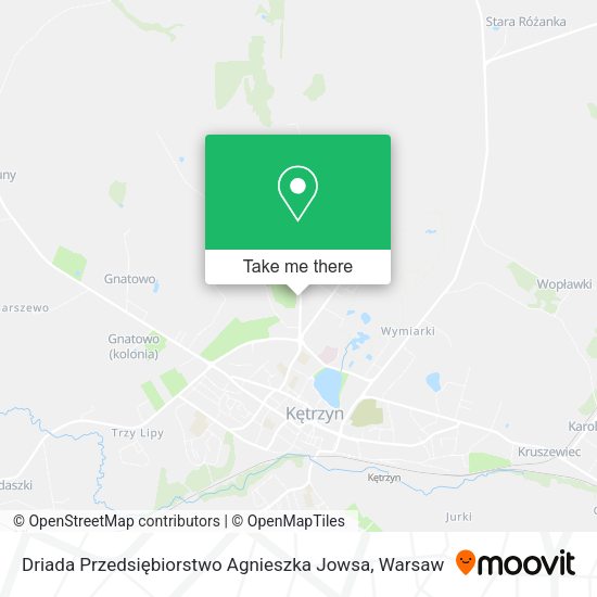 Driada Przedsiębiorstwo Agnieszka Jowsa map