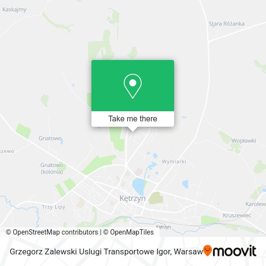 Grzegorz Zalewski Uslugi Transportowe Igor map