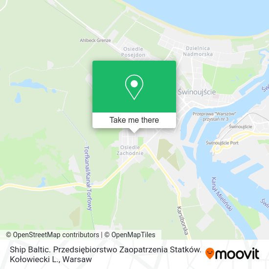 Ship Baltic. Przedsiębiorstwo Zaopatrzenia Statków. Kołowiecki L. map