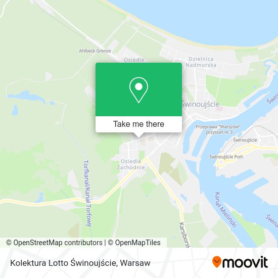 Kolektura Lotto Świnoujście map