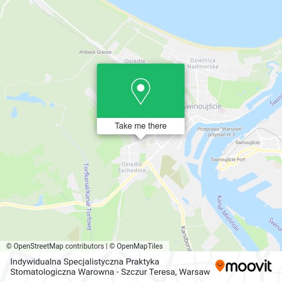 Indywidualna Specjalistyczna Praktyka Stomatologiczna Warowna - Szczur Teresa map