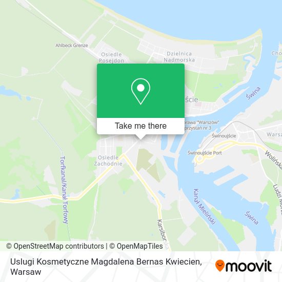 Карта Uslugi Kosmetyczne Magdalena Bernas Kwiecien