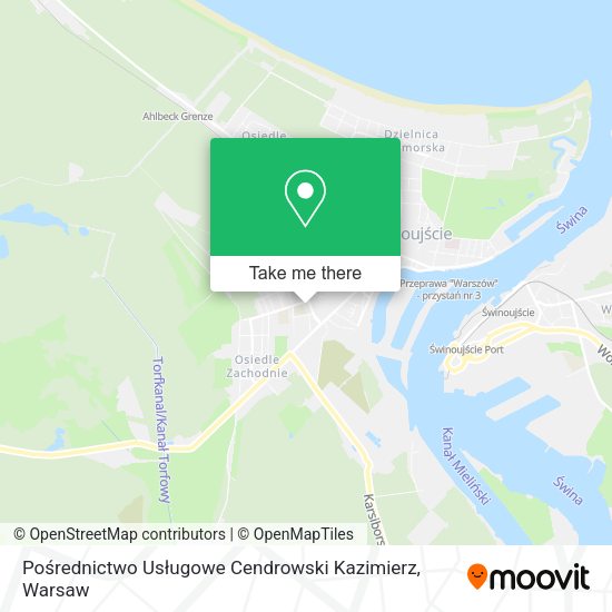 Pośrednictwo Usługowe Cendrowski Kazimierz map