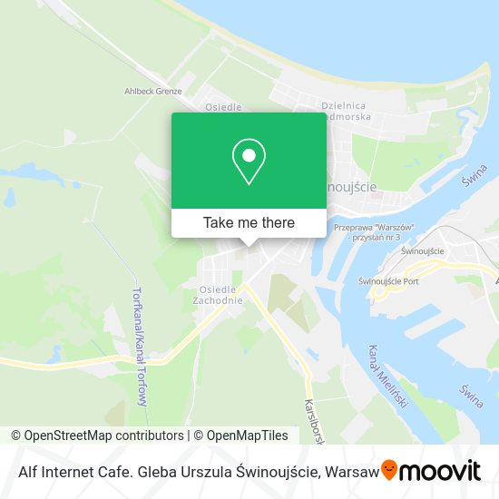 Alf Internet Cafe. Gleba Urszula Świnoujście map