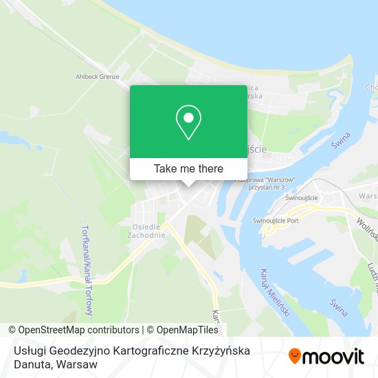 Usługi Geodezyjno Kartograficzne Krzyżyńska Danuta map