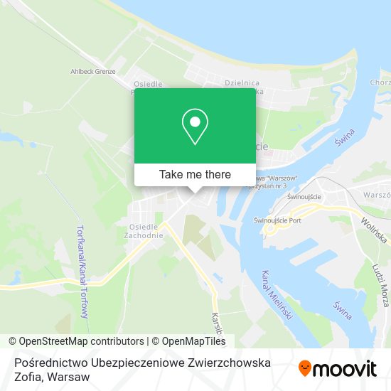 Pośrednictwo Ubezpieczeniowe Zwierzchowska Zofia map