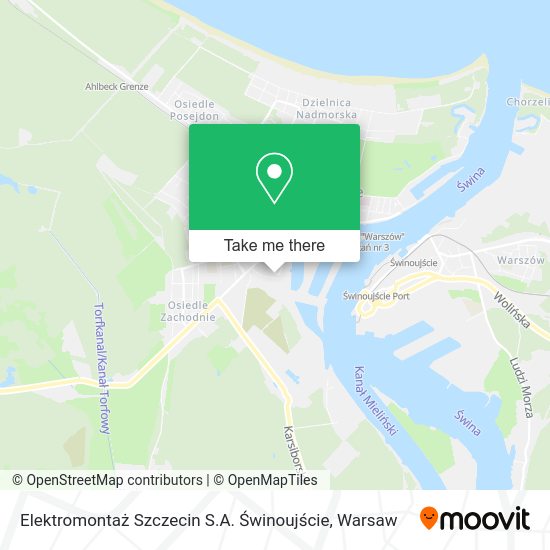 Elektromontaż Szczecin S.A. Świnoujście map