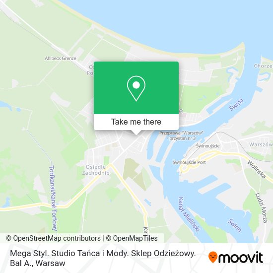 Mega Styl. Studio Tańca i Mody. Sklep Odzieżowy. Bal A. map