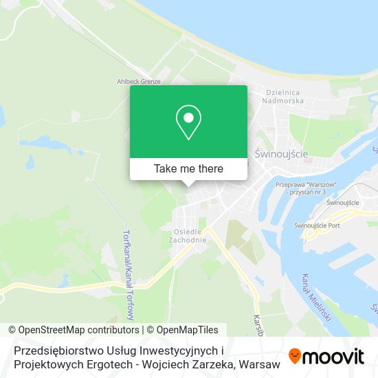 Przedsiębiorstwo Usług Inwestycyjnych i Projektowych Ergotech - Wojciech Zarzeka map