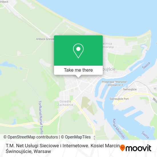 T.M. Net Usługi Sieciowe i Internetowe. Kosiel Marcin Świnoujście map