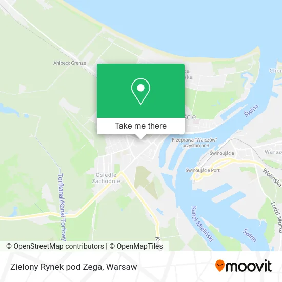 Карта Zielony Rynek pod Zega