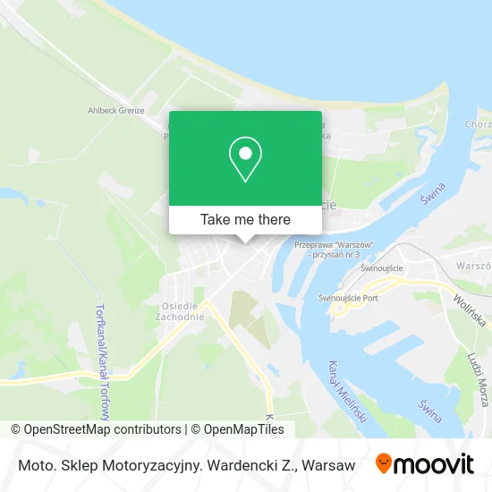 Карта Moto. Sklep Motoryzacyjny. Wardencki Z.