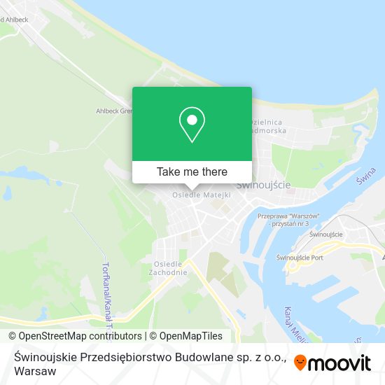 Карта Świnoujskie Przedsiębiorstwo Budowlane sp. z o.o.