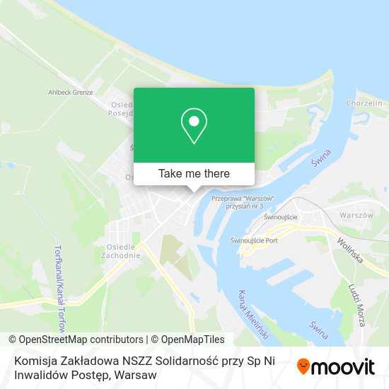 Komisja Zakładowa NSZZ Solidarność przy Sp Ni Inwalidów Postęp map