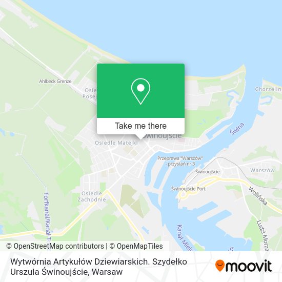 Wytwórnia Artykułów Dziewiarskich. Szydełko Urszula Świnoujście map