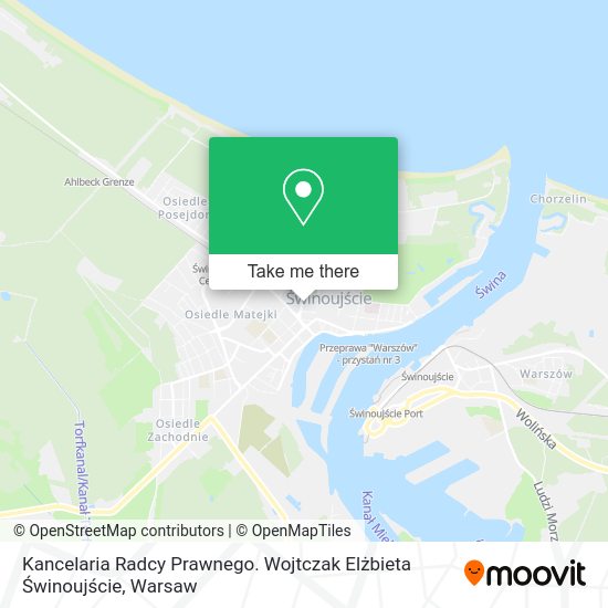 Kancelaria Radcy Prawnego. Wojtczak Elżbieta Świnoujście map