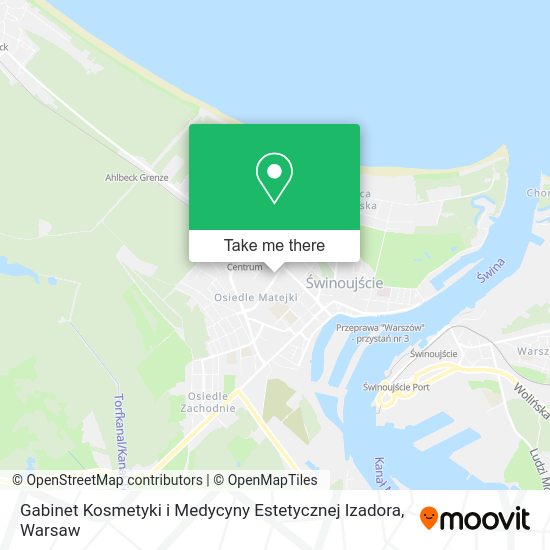 Gabinet Kosmetyki i Medycyny Estetycznej Izadora map