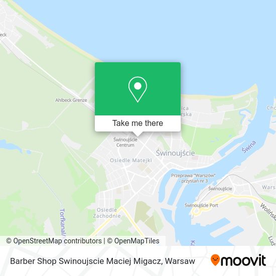 Barber Shop Swinoujscie Maciej Migacz map