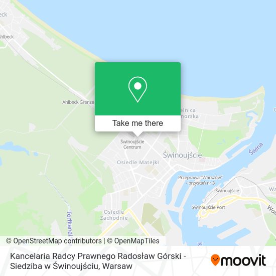 Kancelaria Radcy Prawnego Radosław Górski - Siedziba w Świnoujściu map