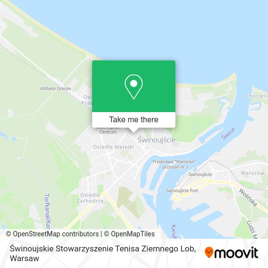 Карта Świnoujskie Stowarzyszenie Tenisa Ziemnego Lob