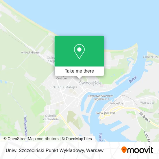 Uniw. Szczeciński Punkt Wykładowy map