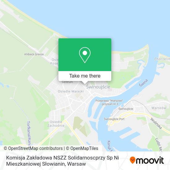 Komisja Zakładowa NSZZ Solidarnoscprzy Sp Ni Mieszkaniowej Słowianin map