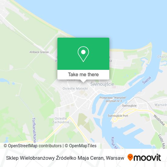 Sklep Wielobranżowy Źródełko Maja Ceran map