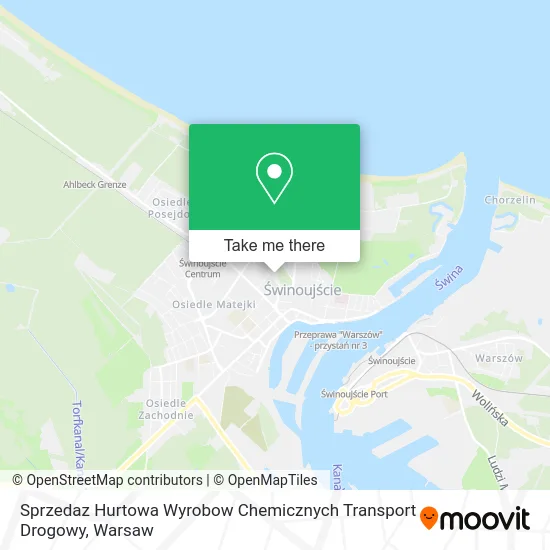 Карта Sprzedaz Hurtowa Wyrobow Chemicznych Transport Drogowy