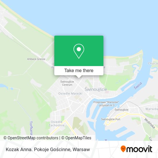 Kozak Anna. Pokoje Gościnne map