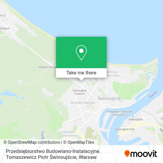 Przedsiębiorstwo Budowlano-Instalacyjne. Tomaszewicz Piotr Świnoujście map