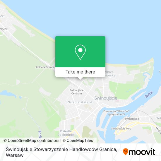 Świnoujskie Stowarzyszenie Handlowców Granica map