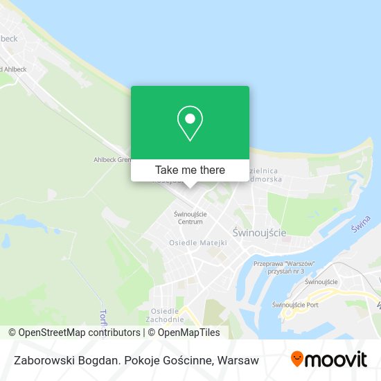 Zaborowski Bogdan. Pokoje Gościnne map